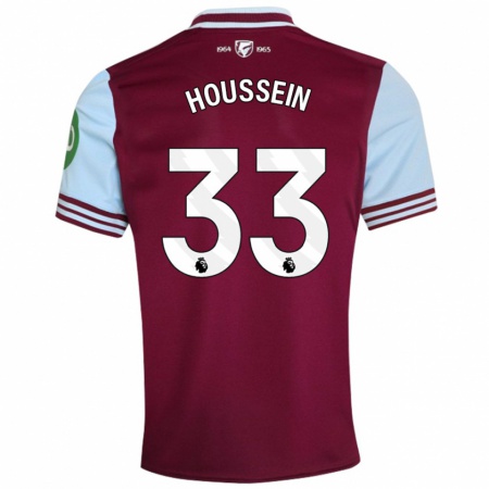 Kandiny Férfi Halle Houssein #33 Sötétvörös Hazai Jersey 2024/25 Mez Póló Ing