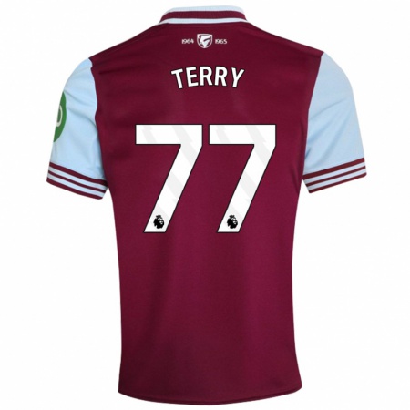 Kandiny Férfi Mason Terry #77 Sötétvörös Hazai Jersey 2024/25 Mez Póló Ing