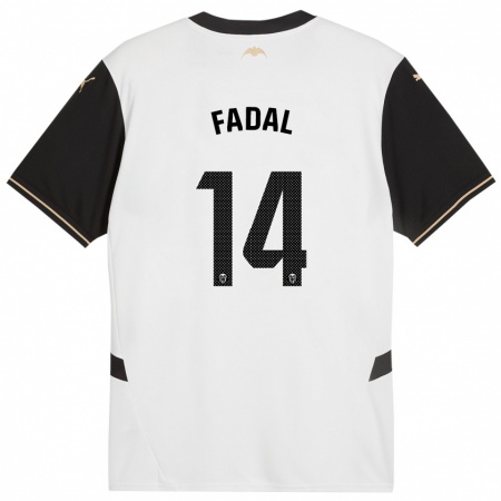 Kandiny Férfi Ali Fadal #14 Fehér Fekete Hazai Jersey 2024/25 Mez Póló Ing