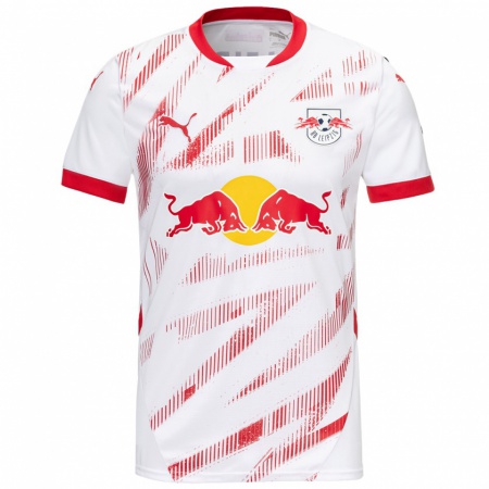 Kandiny Férfi Kevin Kampl #44 Fehér Piros Hazai Jersey 2024/25 Mez Póló Ing