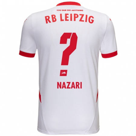 Kandiny Férfi Alireza Nazari #0 Fehér Piros Hazai Jersey 2024/25 Mez Póló Ing