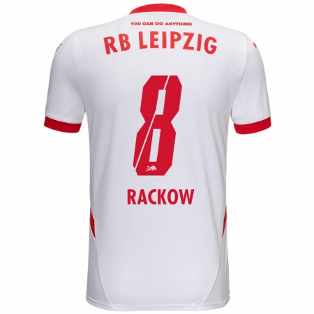 Kandiny Férfi Gianna Rackow #8 Fehér Piros Hazai Jersey 2024/25 Mez Póló Ing