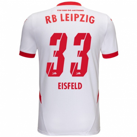 Kandiny Férfi Tom Eisfeld #33 Fehér Piros Hazai Jersey 2024/25 Mez Póló Ing