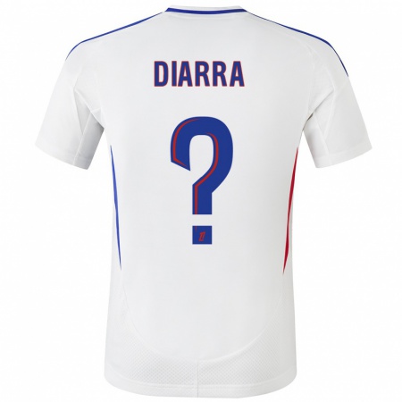 Kandiny Férfi Lassine Diarra #0 Fehér Kék Hazai Jersey 2024/25 Mez Póló Ing