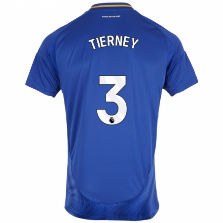 Kandiny Férfi Sam Tierney #3 Kék Fehér Hazai Jersey 2024/25 Mez Póló Ing