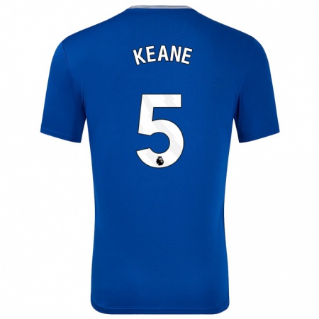 Kandiny Férfi Michael Keane #5 Kék -Val Hazai Jersey 2024/25 Mez Póló Ing