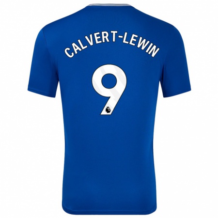 Kandiny Férfi Dominic Calvert-Lewin #9 Kék -Val Hazai Jersey 2024/25 Mez Póló Ing