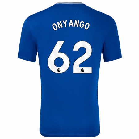 Kandiny Férfi Tyler Onyango #62 Kék -Val Hazai Jersey 2024/25 Mez Póló Ing