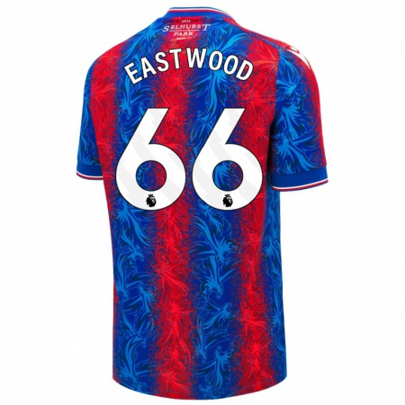 Kandiny Férfi Billy Eastwood #66 Piros Kék Csíkok Hazai Jersey 2024/25 Mez Póló Ing