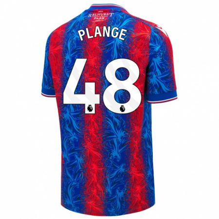 Kandiny Férfi Luke Plange #48 Piros Kék Csíkok Hazai Jersey 2024/25 Mez Póló Ing