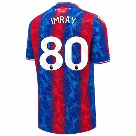 Kandiny Férfi Danny Imray #80 Piros Kék Csíkok Hazai Jersey 2024/25 Mez Póló Ing