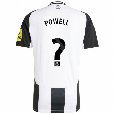 Kandiny Férfi Harry Powell #0 Fehér Fekete Hazai Jersey 2024/25 Mez Póló Ing