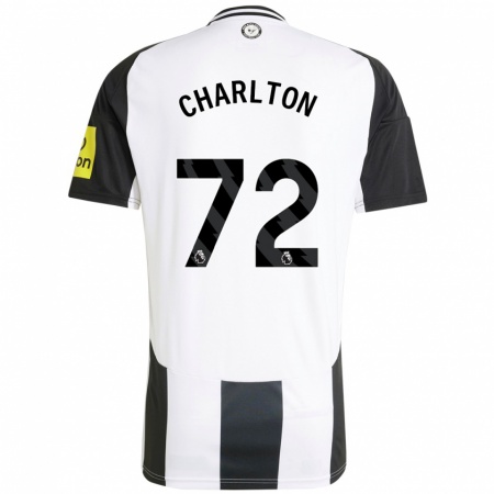 Kandiny Férfi Dylan Charlton #72 Fehér Fekete Hazai Jersey 2024/25 Mez Póló Ing