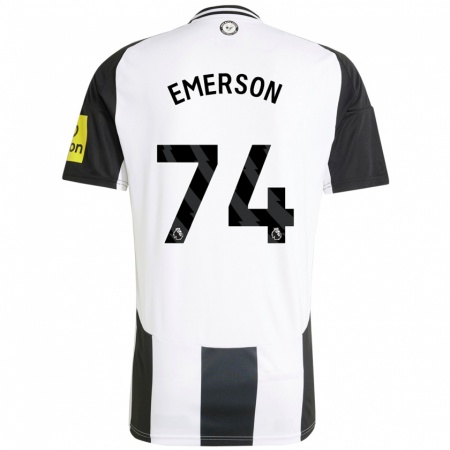 Kandiny Férfi Johnny Emerson #74 Fehér Fekete Hazai Jersey 2024/25 Mez Póló Ing