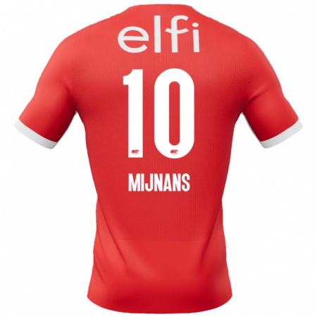 Kandiny Férfi Sven Mijnans #10 Piros Fehér Hazai Jersey 2024/25 Mez Póló Ing