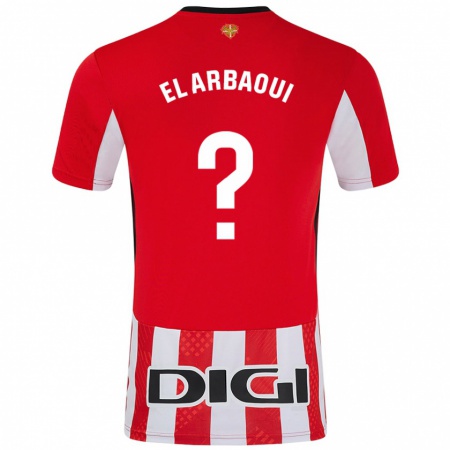 Kandiny Férfi Ilyas El Arbaoui #0 Piros Fehér Hazai Jersey 2024/25 Mez Póló Ing