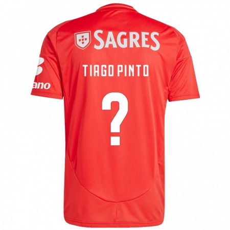 Kandiny Férfi Tiago Pinto #0 Piros Fehér Hazai Jersey 2024/25 Mez Póló Ing