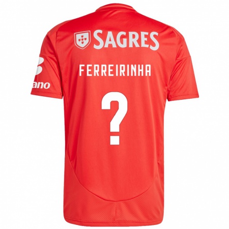 Kandiny Férfi Afonso Ferreirinha #0 Piros Fehér Hazai Jersey 2024/25 Mez Póló Ing