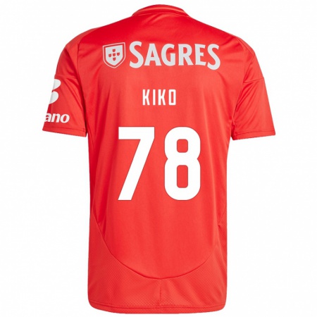 Kandiny Férfi Kiko #78 Piros Fehér Hazai Jersey 2024/25 Mez Póló Ing