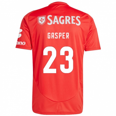 Kandiny Férfi Anna Gasper #23 Piros Fehér Hazai Jersey 2024/25 Mez Póló Ing