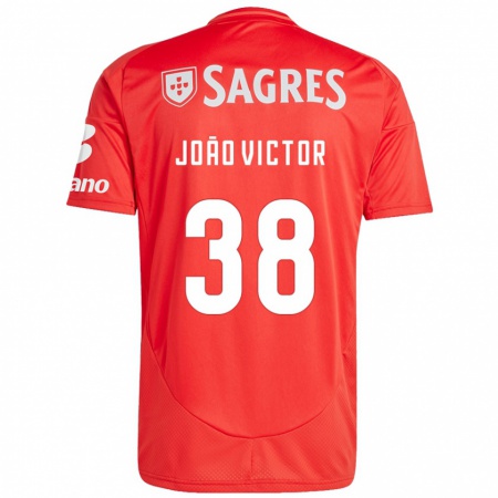 Kandiny Férfi João Victor #38 Piros Fehér Hazai Jersey 2024/25 Mez Póló Ing