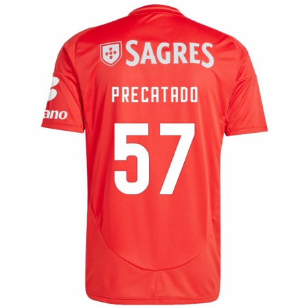 Kandiny Férfi Precatado #57 Piros Fehér Hazai Jersey 2024/25 Mez Póló Ing