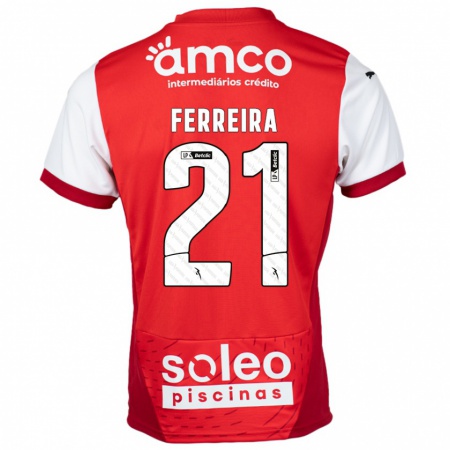 Kandiny Férfi Ana Carolina Ferreira #21 Piros Fehér Hazai Jersey 2024/25 Mez Póló Ing