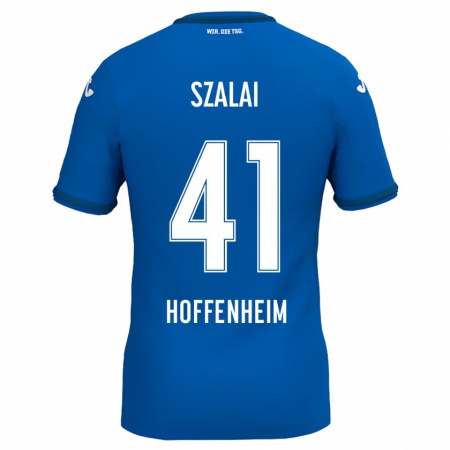 Kandiny Férfi Attila Szalai #41 Királykék Hazai Jersey 2024/25 Mez Póló Ing