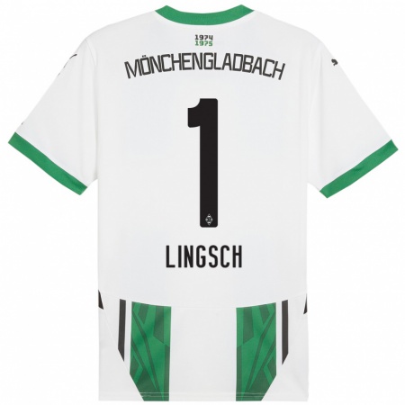 Kandiny Férfi Tina Lingsch #1 Fehér Zöld Hazai Jersey 2024/25 Mez Póló Ing