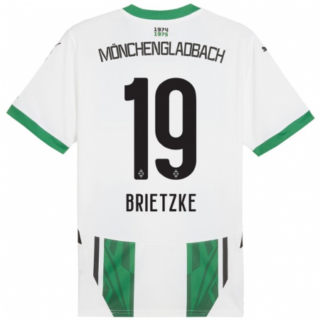 Kandiny Férfi Yvonne Brietzke #19 Fehér Zöld Hazai Jersey 2024/25 Mez Póló Ing