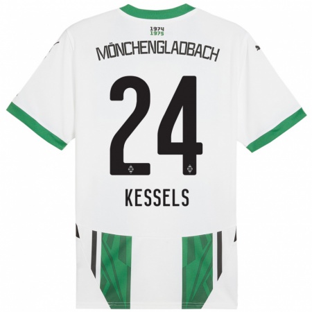 Kandiny Férfi Imke Kessels #24 Fehér Zöld Hazai Jersey 2024/25 Mez Póló Ing