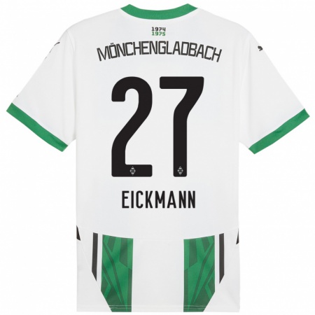 Kandiny Férfi Mia Eickmann #27 Fehér Zöld Hazai Jersey 2024/25 Mez Póló Ing