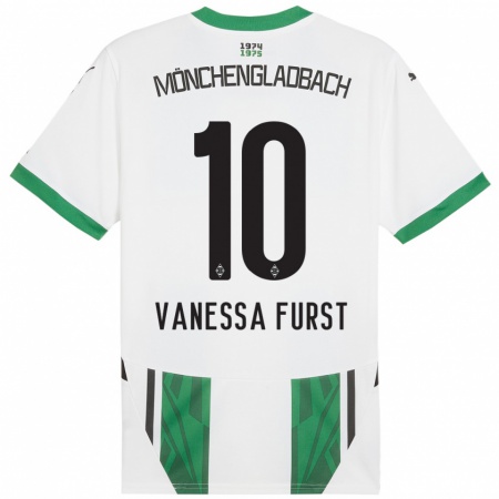 Kandiny Férfi Vanessa Fürst #10 Fehér Zöld Hazai Jersey 2024/25 Mez Póló Ing