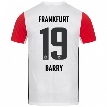 Kandiny Férfi Jasha Barry #19 Fehér Piros Hazai Jersey 2024/25 Mez Póló Ing