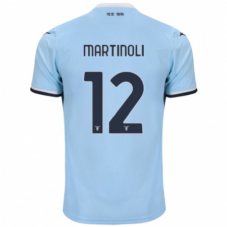 Kandiny Férfi Elettra Martinoli #12 Kék Hazai Jersey 2024/25 Mez Póló Ing