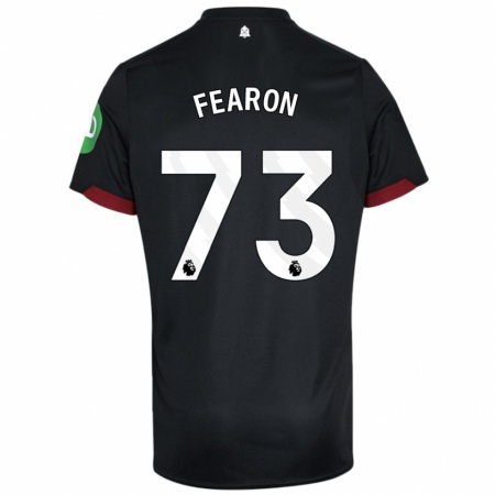 Kandiny Férfi Preston Fearon #73 Fekete Fehér Idegenbeli Jersey 2024/25 Mez Póló Ing