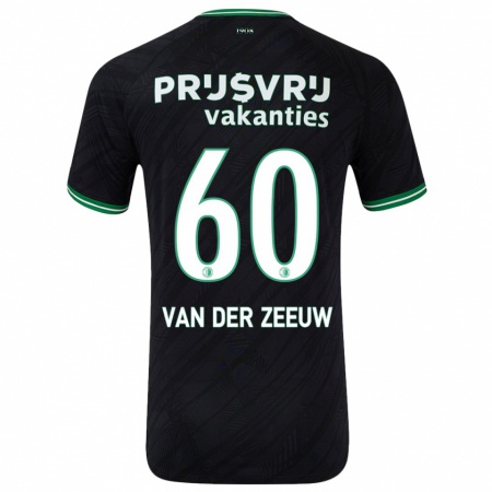 Kandiny Férfi Twan Van Der Zeeuw #60 Fekete Zöld Idegenbeli Jersey 2024/25 Mez Póló Ing