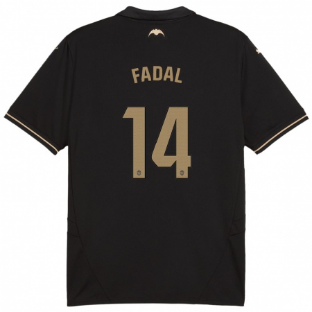 Kandiny Férfi Ali Fadal #14 Fekete Idegenbeli Jersey 2024/25 Mez Póló Ing