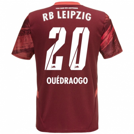 Kandiny Férfi Assan Ouédraogo #20 Burgundia Idegenbeli Jersey 2024/25 Mez Póló Ing