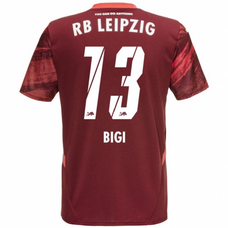 Kandiny Férfi Samim Bigi #13 Burgundia Idegenbeli Jersey 2024/25 Mez Póló Ing