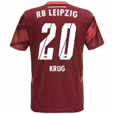 Kandiny Férfi Victoria Krug #20 Burgundia Idegenbeli Jersey 2024/25 Mez Póló Ing