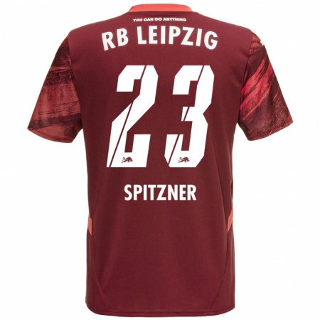 Kandiny Férfi Kyra Spitzner #23 Burgundia Idegenbeli Jersey 2024/25 Mez Póló Ing