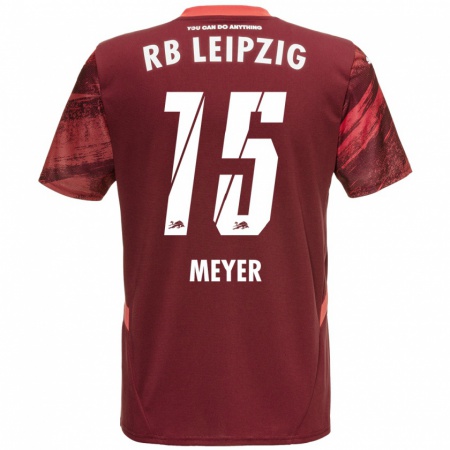 Kandiny Férfi Tim Meyer #15 Burgundia Idegenbeli Jersey 2024/25 Mez Póló Ing