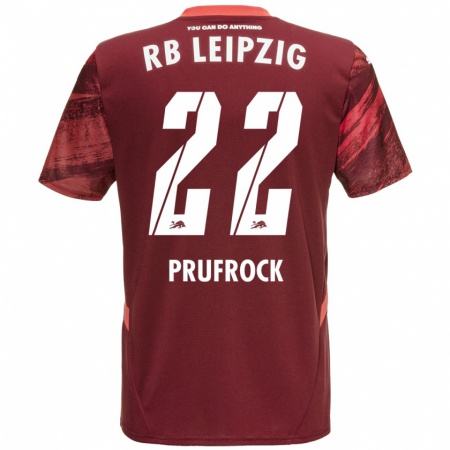 Kandiny Férfi Silas Prüfrock #22 Burgundia Idegenbeli Jersey 2024/25 Mez Póló Ing