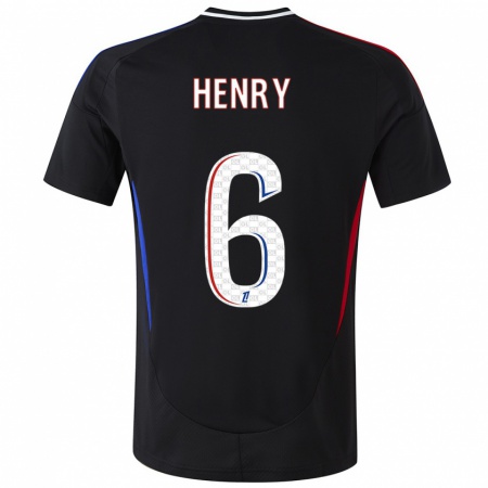 Kandiny Férfi Amandine Henry #6 Fekete Idegenbeli Jersey 2024/25 Mez Póló Ing