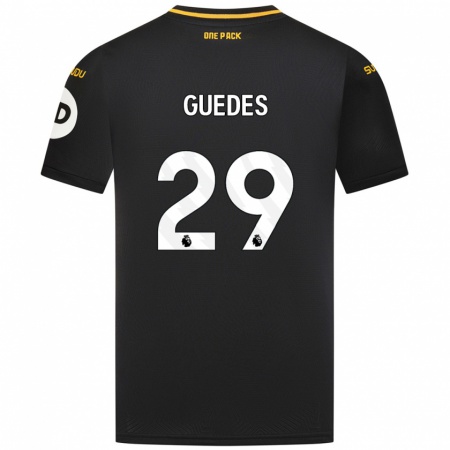 Kandiny Férfi Gonçalo Guedes #29 Fekete Idegenbeli Jersey 2024/25 Mez Póló Ing