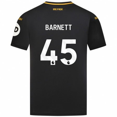 Kandiny Férfi Ty Barnett #45 Fekete Idegenbeli Jersey 2024/25 Mez Póló Ing