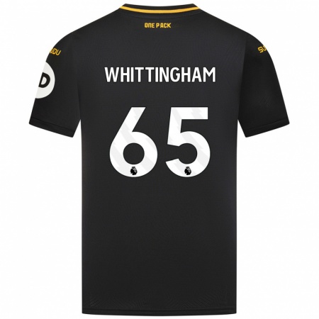 Kandiny Férfi Matthew Whittingham #65 Fekete Idegenbeli Jersey 2024/25 Mez Póló Ing