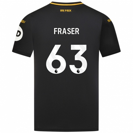 Kandiny Férfi Nathan Fraser #63 Fekete Idegenbeli Jersey 2024/25 Mez Póló Ing