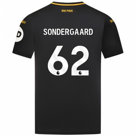 Kandiny Férfi Andreas Sondergaard #62 Fekete Idegenbeli Jersey 2024/25 Mez Póló Ing